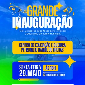 GRANDE INAUGURAÇÃO NA COMUNIDADE DO DUNDA!